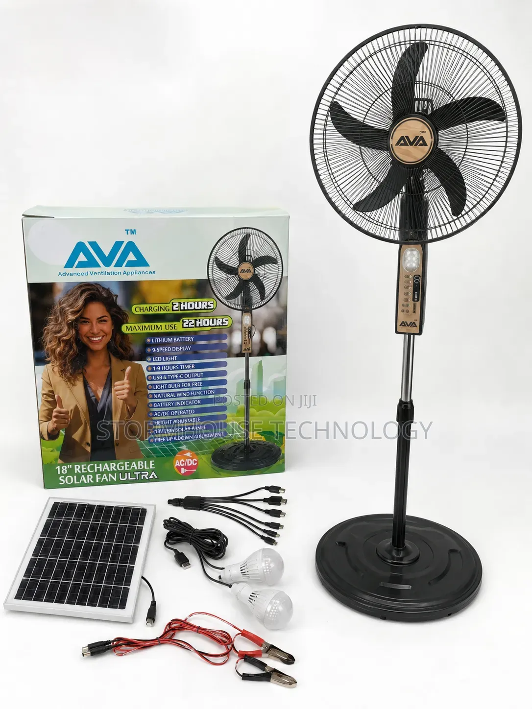 Solar Rechargeable Fan