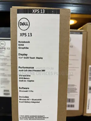 New Laptop Dell XPS 13 9350 32GB Intel Core Ultra 9 SSD 2T