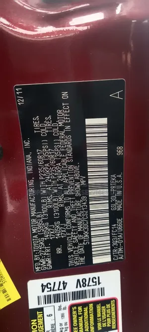 Toyota Sienna 2013 Red