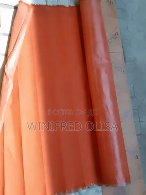 Laminated Jute Fabric – Orange | 48" Wide | 10 Yards