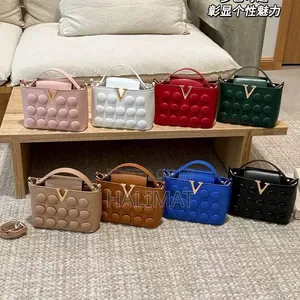 Valentino-Inspired Quilted Leather Handbag.