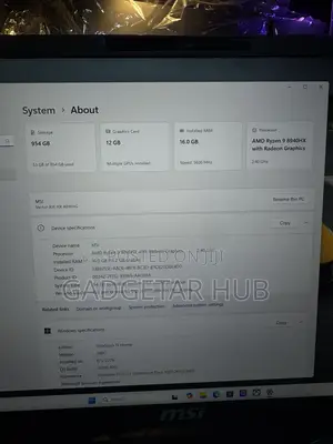 Laptop MSI 16GB AMD Ryzen 9 SSD 1T