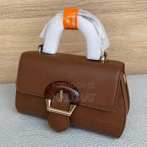 Structured Croc-Textured Top Handle Bag