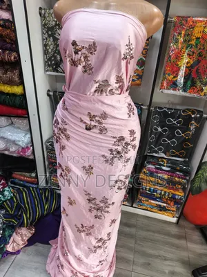 Sequence Pink Satin Sample Fabric
