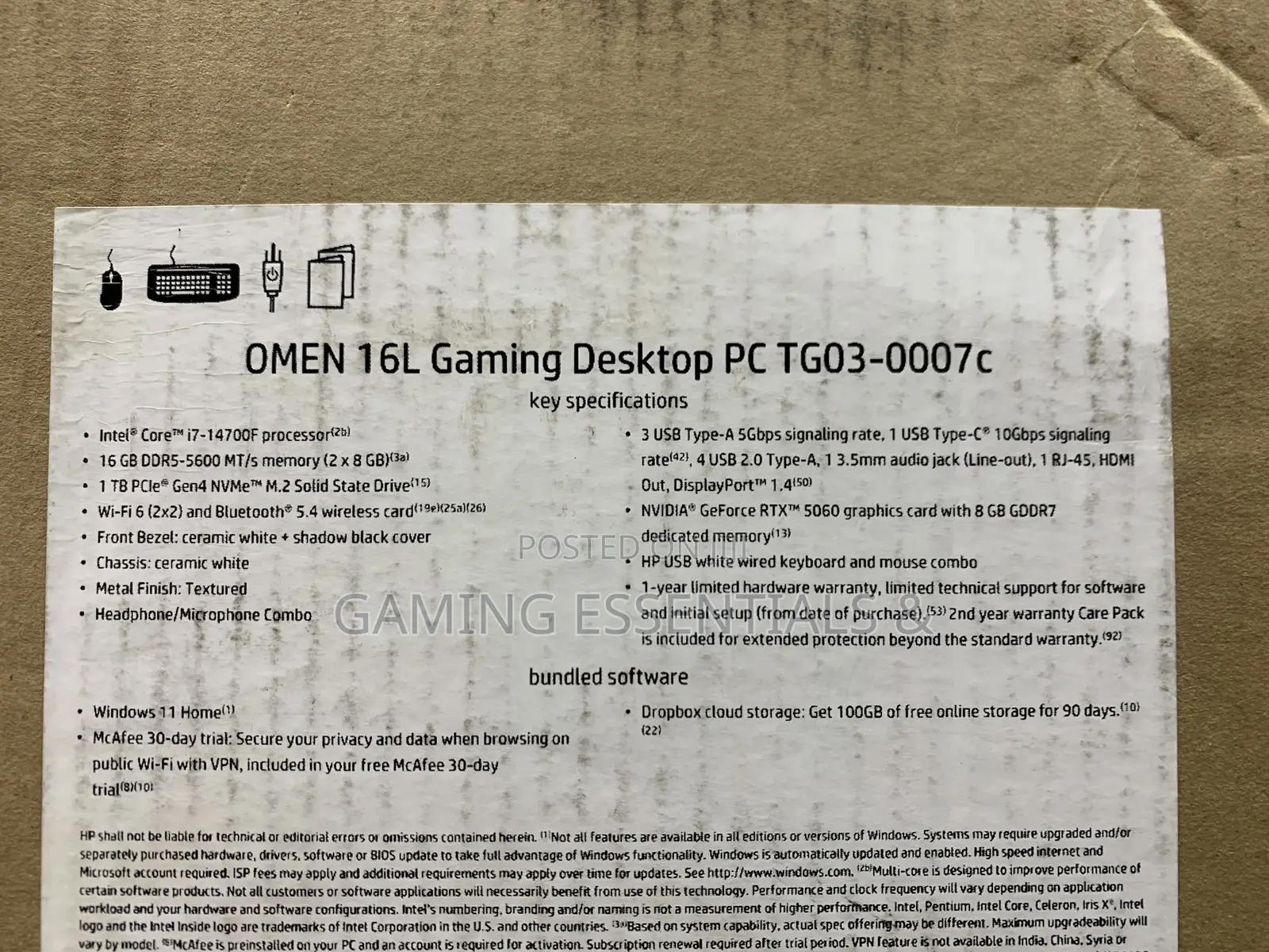 New Desktop Computer HP 16GB Intel Core i7 SSD 1T
