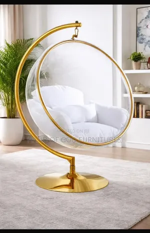 Classic Gold Transparent Swing Chair