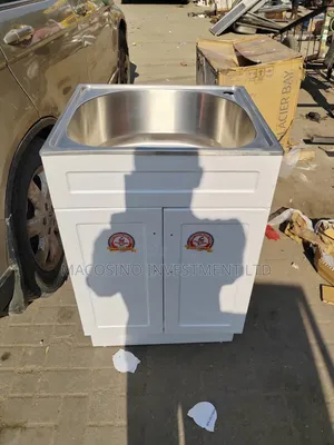 Stainless Steel With Wood Cabinet for Laundry
