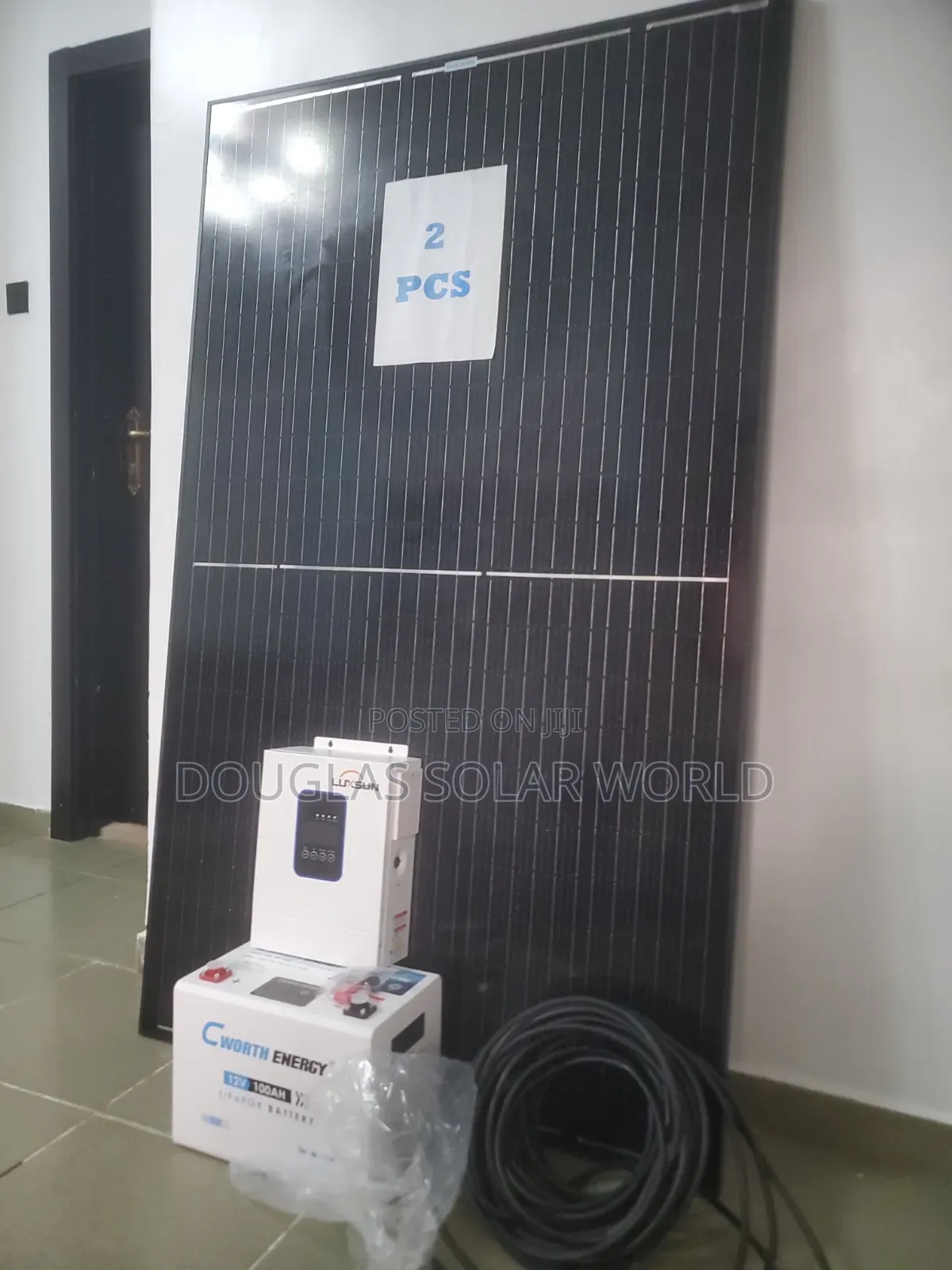 Complete 12V Solar Set-Up With 2 Unit of Mono Solar Panel