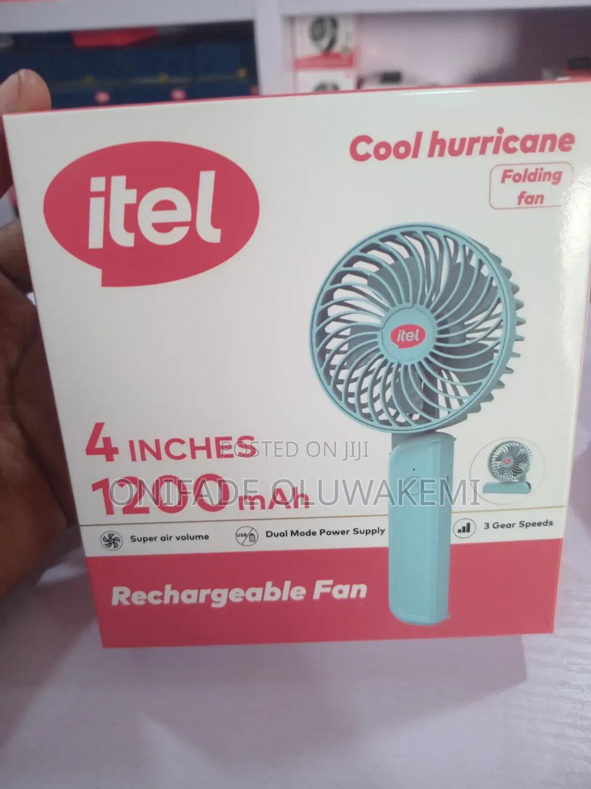Itel Rechargeable Folding Fan