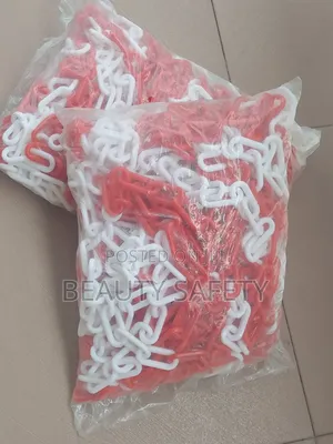 Caution Chain Red and White