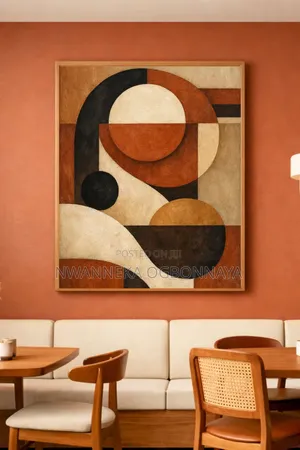 Geometric Abstract Art Canvas Painting Print
