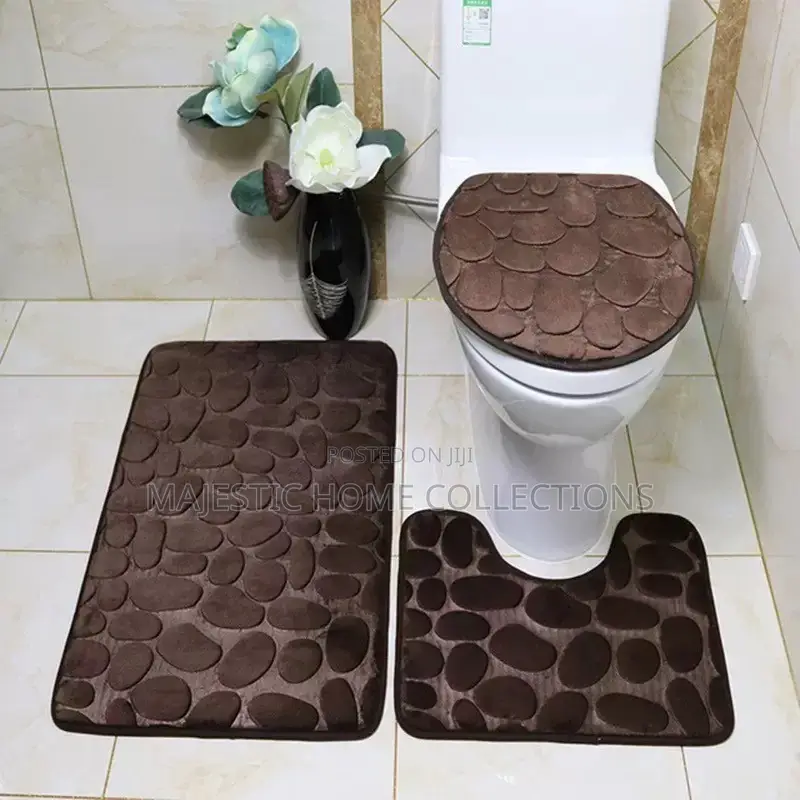 3-Piece Bathroom Floor Mat Set
