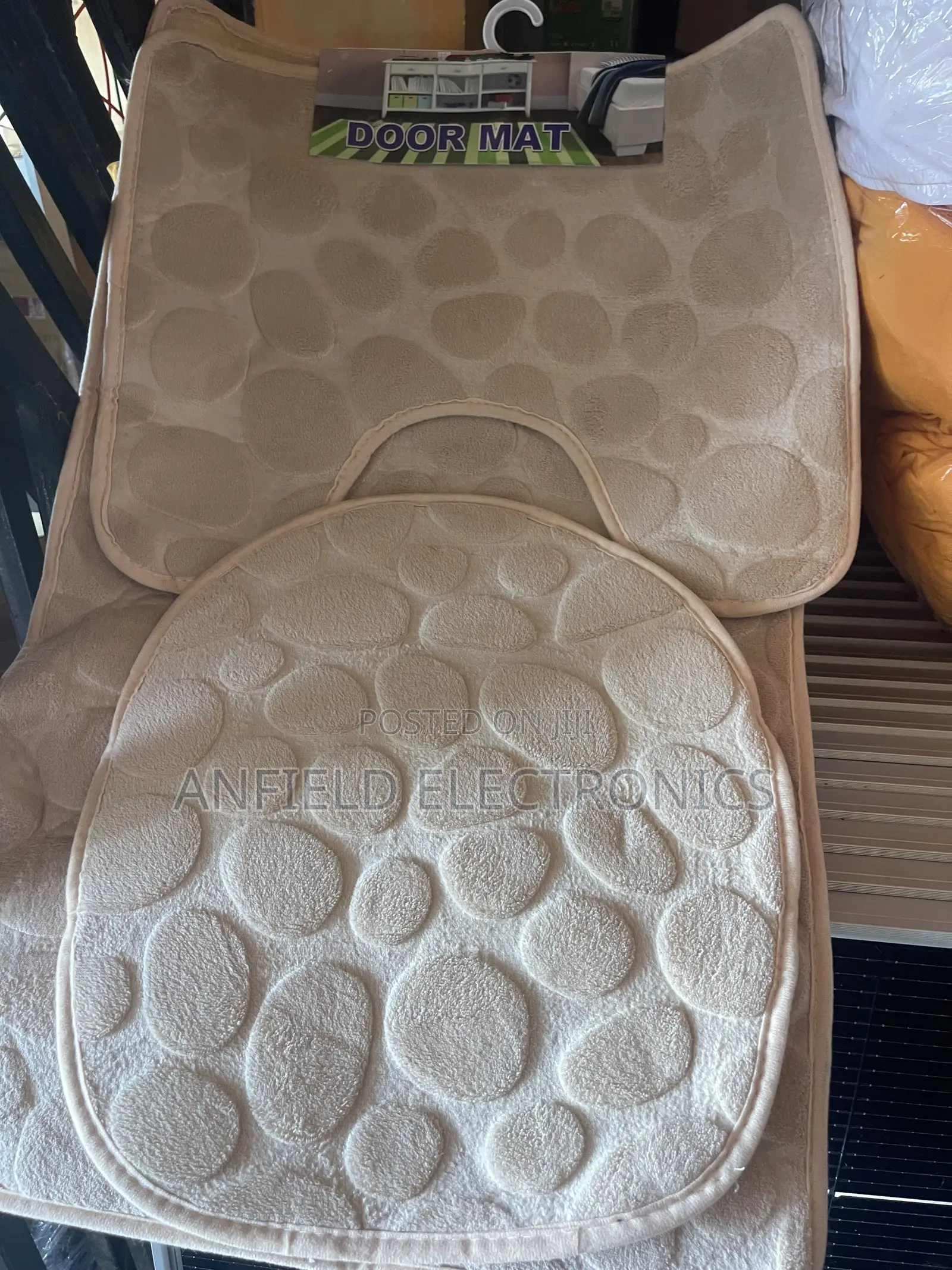 3-Piece Bathroom Floor Mat Set
