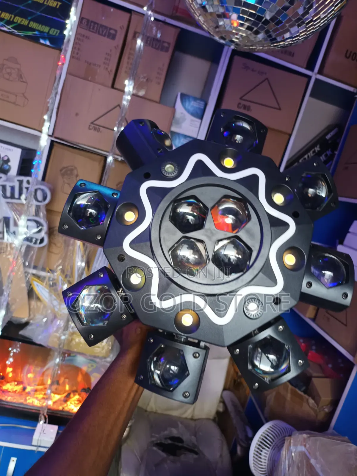 8arm Spider Light With Laser and Strobe Display 