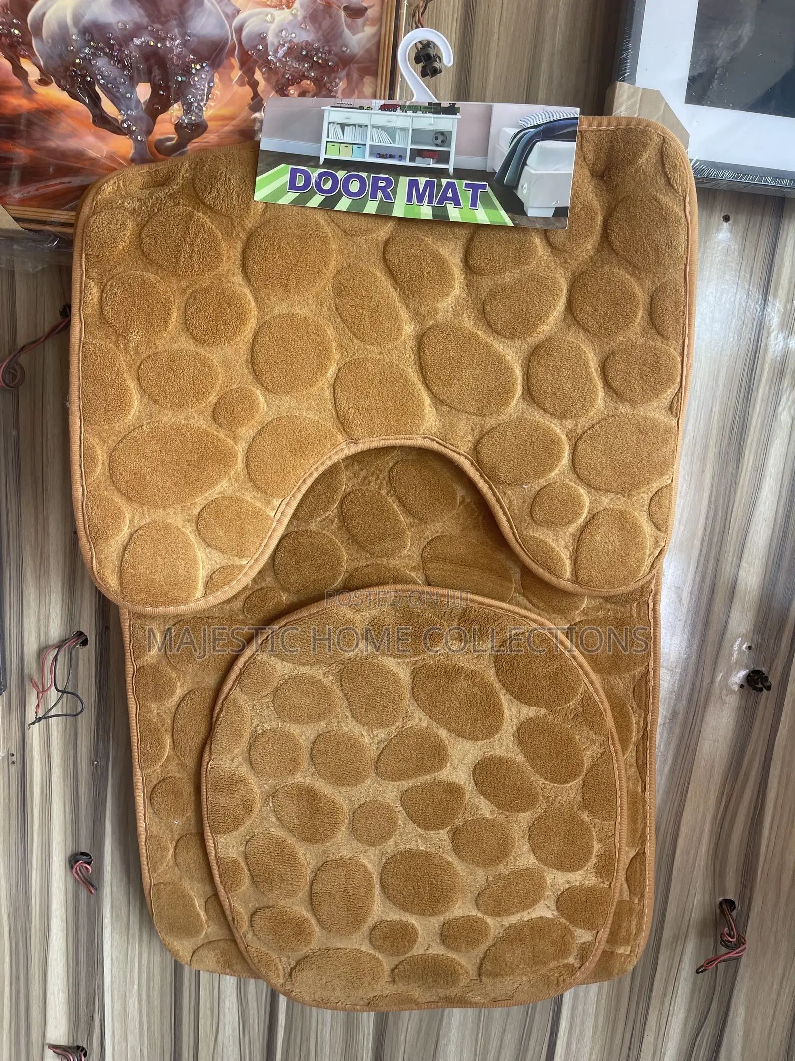 3-Piece Bathroom Floor Mat Set