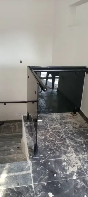 Glass Handrail With Black Materials