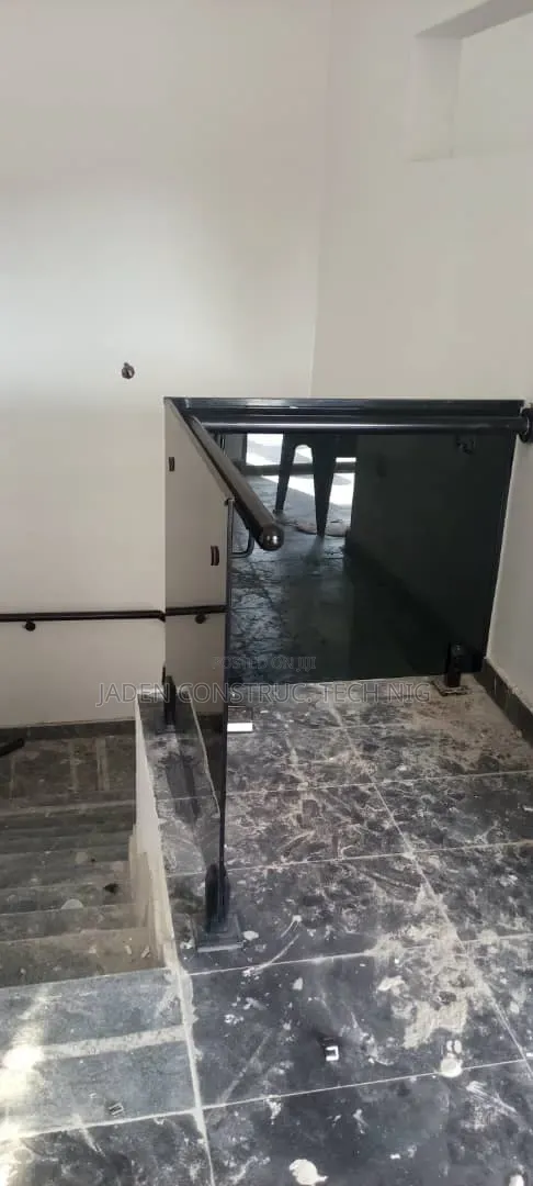 Glass Handrail With Black Materials