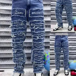 Waimea Geometric Frayed Jeans