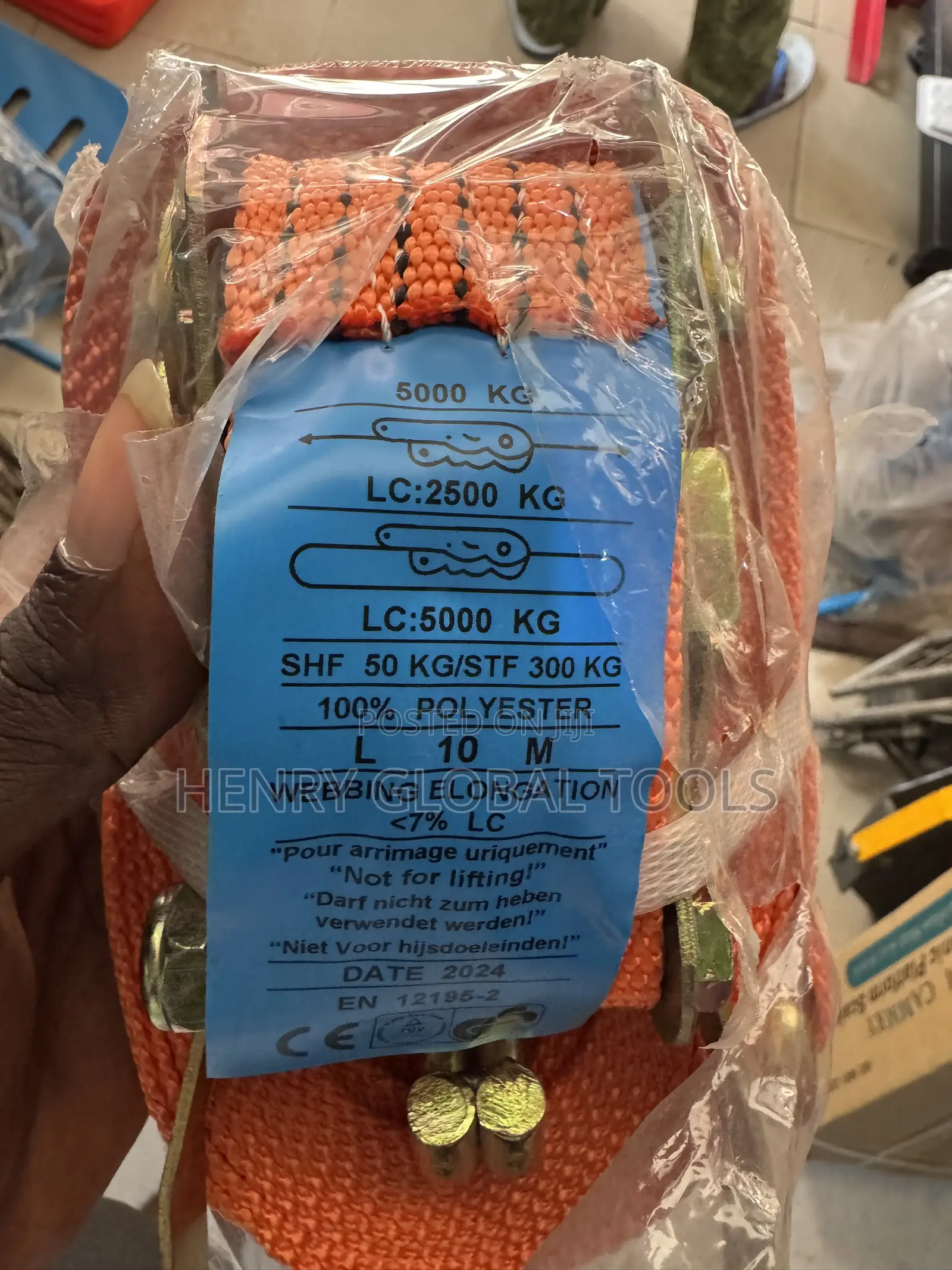 5ton X 10m Cargo Strap Safety Belt
