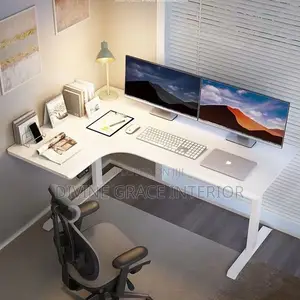 Height Adjustable Electric Table L Shape