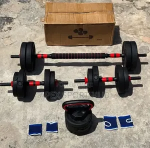 30kg Adjustable Rubber Dumbbells