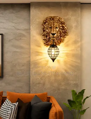 Size 450mm Lion Head Waterproof Wall Lamps, Suitable for Pillars, Wall