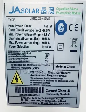 JA 450W Solar Panel