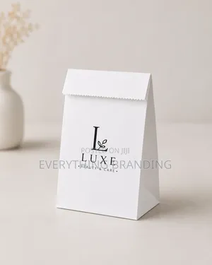 100pcs White A5 Kraft Paper Bag 120gsm – Food Retail Packaging