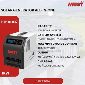 1kva 1.28kwh MUST Solar Generator