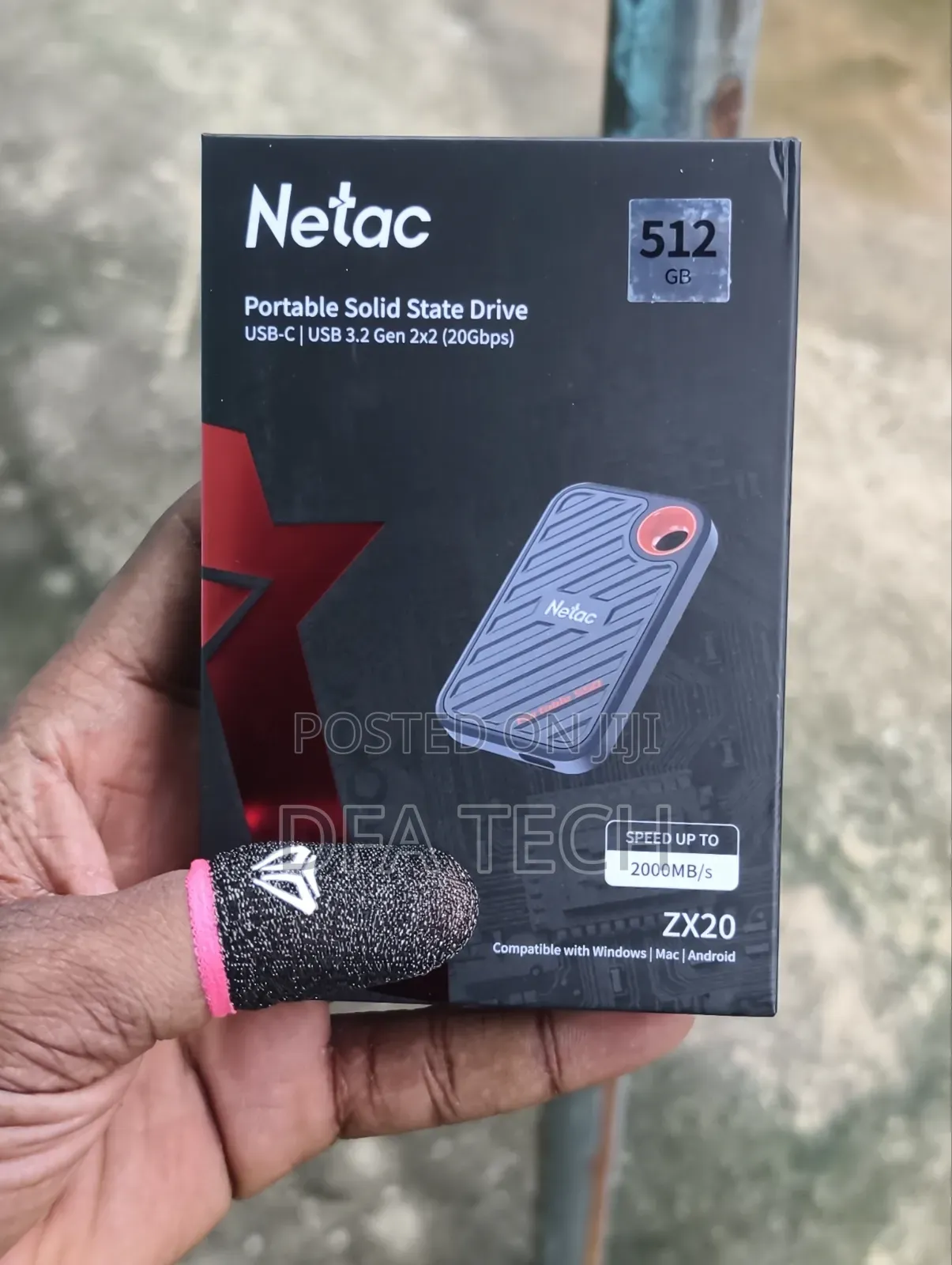 512GB Netac ZX20 2000mb/S Portable External SSD Drive