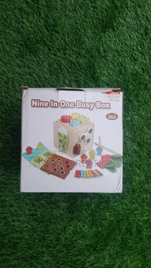 Nine-in-One Busy Box – Montessori Educational Activity Toy