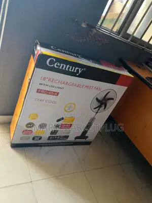 AFFORDABLE Century 18" Rechargeable Mist Fan With Remote and LED Light