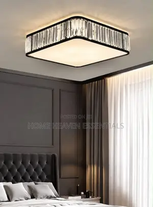 Classic Square Crystal Led Chandelier for Living Room and Bedroom
