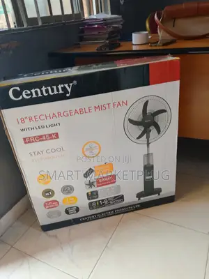 BRAND NEW Century 18" Five-Blade Rechargeable Mist Cooling Fan+REMOTE