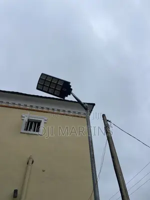 4 Sets of Solar Street Lights and Poles Sixty K Each, Two Forty Total