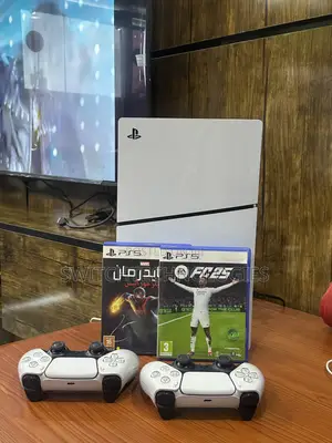 PlayStation 5 Slim 2 Pad, 2 Games, Fc26, Spider-Man.