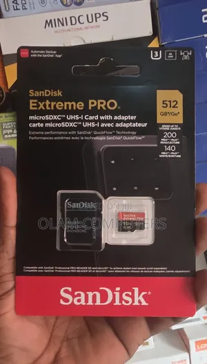 SanDisk Extreme Pro 512GB MicoSDXC UHS-I Card With Adapter