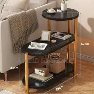 3-Layer Nordic Coffee Side Table White and Black