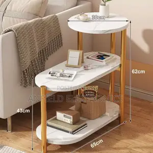 3-Layer Nordic Coffee Side Table White and Black