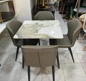 Foreign Marble Top Dining Set