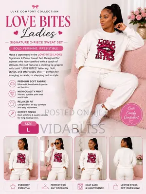 Signature 2-Piece Sweat Set Collection (Love Bite Sweatshirt/Joggers)
