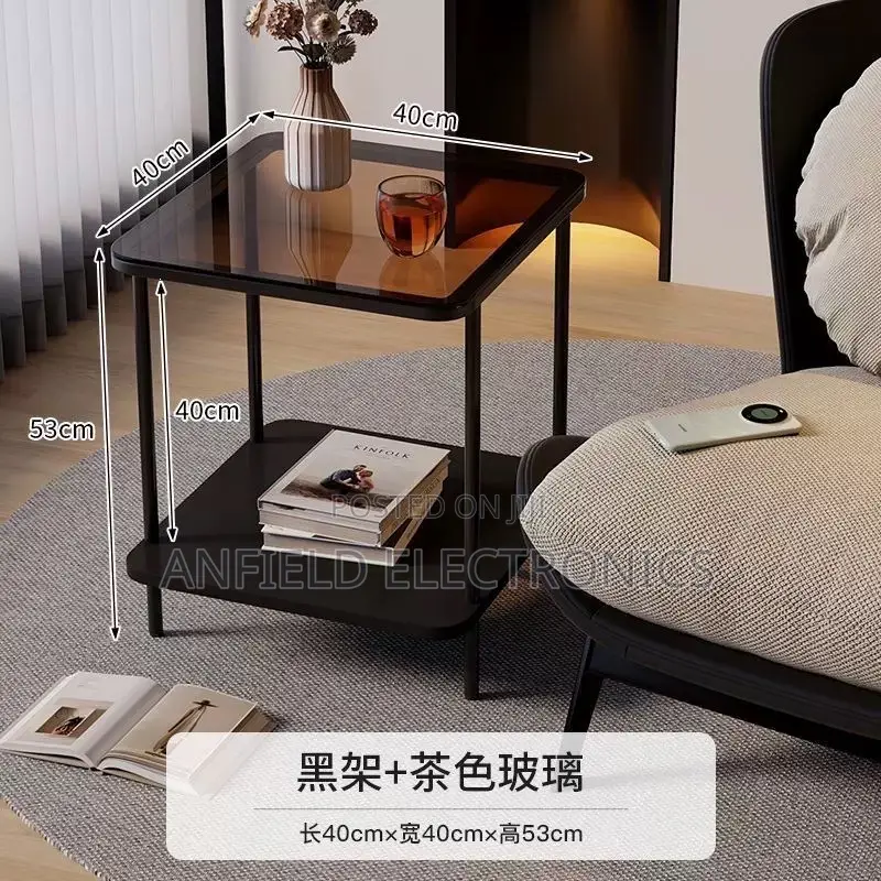 2-Layer Classy Glass Partition Coffee Table
