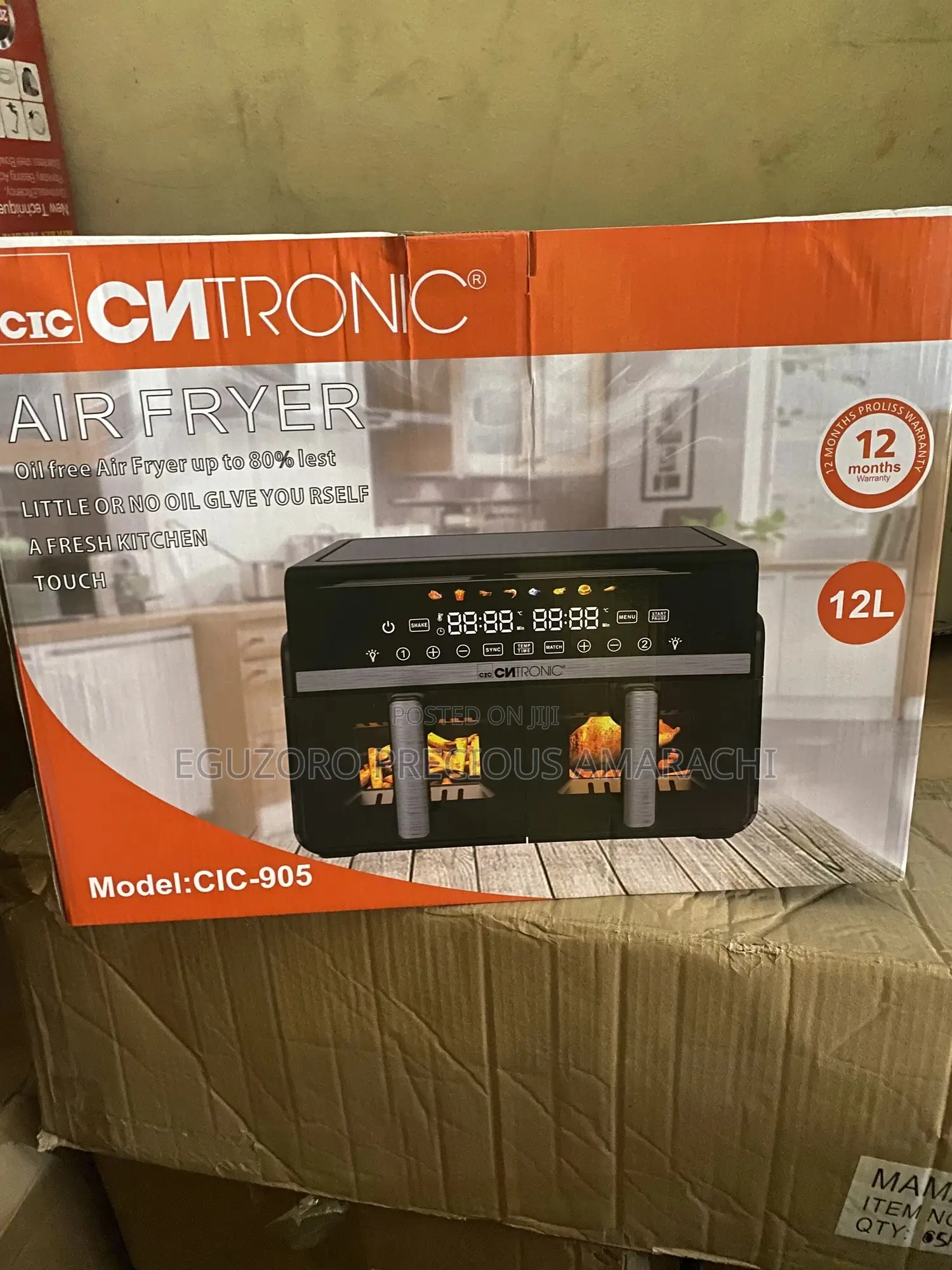 12l Cntronic Digital Torch Screen Dual Window Air Frye