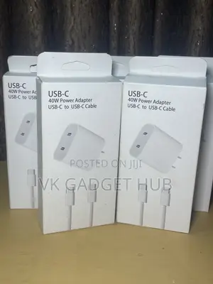 USB-C 40W Dual Port Power Adapter + USB-C Cable