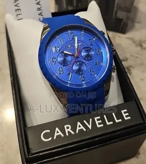 Caravelle New York by Bulova Men's Chronograph Blue Strap Watch