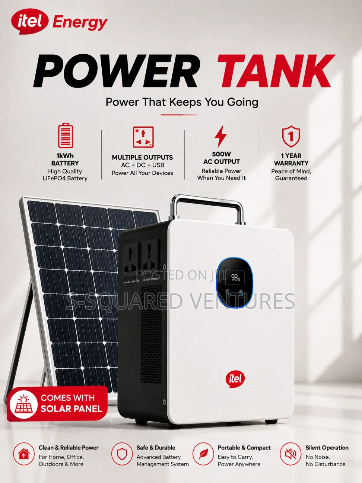 ITEL Power Tank Solar Panel