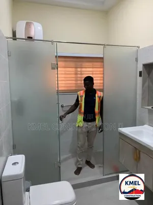 Modern Black Glass Shower Cabin.