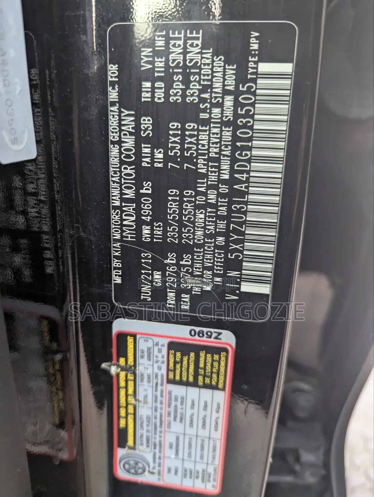 Hyundai Santa Fe 2013 Black