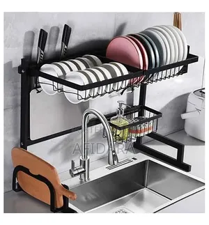 65cm Over the-Sink Plate Rack Smart Kitchen Storage for Single Sinks
