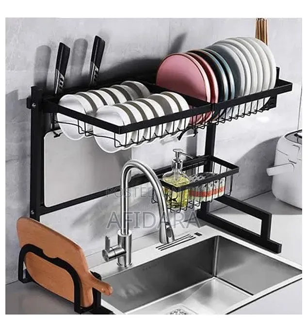 65cm Over the-Sink Plate Rack Smart Kitchen Storage for Single Sinks